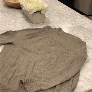 Grey quarter zip up sweater